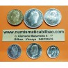 @RARA@ ESPAÑA SERIE 1983 SC : 1 + 5 + 10 + 25 + 50 PESETAS 1983 + 100 PESETAS 1983 JUAN CARLOS I 5 MONEDAS SC SIN CIRCULAR