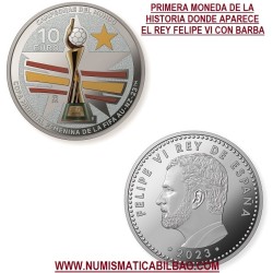 . 1 aacoin @20/DIC Envío@ ESPAÑA 10 EUROS 2023 CAMPEONAS DEL MUNDO MUNDIAL DE FUTBOL MONEDA PLATA ESTUCHE FNMT