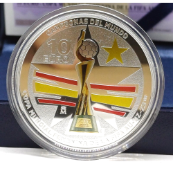 . 1 aacoin @20/DIC Envío@ ESPAÑA 10 EUROS 2023 CAMPEONAS DEL MUNDO MUNDIAL DE FUTBOL MONEDA PLATA ESTUCHE FNMT