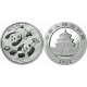 CHINA 10 YUAN 2022 OSO PANDA EN LA NIEVE y PAGODA MONEDA DE PLATA Cápsula SILVER 30 Grs. 1 ONZA Oz Ounce