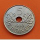 NORUEGA 5 KRONER 1999 FLOR y ORLA Rey HARALD V KM.463 MONEDA DE NICKEL SC- Norway Norge