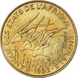 CONGO Africa 100 FRANCOS 1971 ANTILOPES NICKEL EBC KM*56