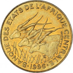 CONGO Africa 100 FRANCOS 1971 ANTILOPES NICKEL EBC KM*56