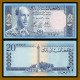 AFGANISTAN 20 AFGHANIS 1961 REY ZHAIR y MINARETE DE LASHKARGAH Pick 63A BILLETE SC AFghanistan UNC BANKNOTE