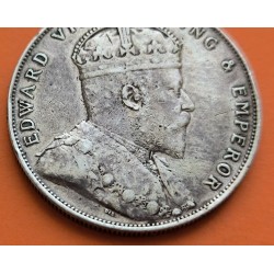 . @RARA@ ESTRECHOS MALAYOS 1 DOLAR 1907 H EDUARDO VII Trade Dollar STRAITS SETTLEMENTS KM.26 MONEDA DE PLATA MBC Malaysia