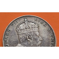 . @RARA@ ESTRECHOS MALAYOS 1 DOLAR 1907 H EDUARDO VII Trade Dollar STRAITS SETTLEMENTS KM.26 MONEDA DE PLATA MBC Malaysia