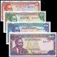 4 Billetes NUEVOS SC x KENIA 5+10+20+100 SHILINGI 1978 LEONES y MZEE JOMO KENYATTA Pick 15+16+17+18 SC KENYA
