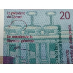 SUIZA 20 FRANCOS 2008 ARTHUR HONEGGER Serie 08H5528588 @VER FIRMAS@ Pick 68 BILLETE SC Switzerland 20 Francs UNC BANKNOTE