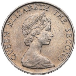 HONG KONG 5 DOLARES 1981 VALOR y REINA ISABEL II KM.46 MONEDA DE NICKEL SC- Colonia de Inglaterra