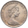 HONG KONG 5 DOLARES 1981 VALOR y REINA ISABEL II KM.46 MONEDA DE NICKEL SC- Colonia de Inglaterra