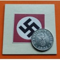 ALEMANIA 10 REICHSPFENNIG 1941 G AGUILA SOBRE ESVASTICA NAZI KM.101 MONEDA DE ZINC EBC- Germany III Reich WWII R/1