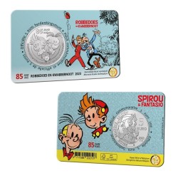 . 1 coin BELGICA 5 EUROS 2023 SPIROU y FANTASIO Comic @NO COLOR - Tirada 7.500@ MONEDA DE NICKEL coincard