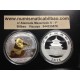 . @1 ONZA 2014 + ORO@ CHINA 10 YUAN 2014 OSO PANDA MONEDA DE PLATA PROOFLIKE cápsula OUNCE GOLD PLATED OZ GILDED