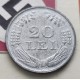 RUMANIA 20 LEI 1944 CORONA deL REY MIGUEL I KM.62 MONEDA DE ZINC OCUPACION NAZI III REICH WWII Romania