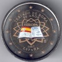 . ESPAÑA 2 EUROS EN COLOR 2007 TRATADO DE ROMA SIN CIRCULAR
