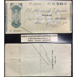 BILBAO 50 PESETAS 1936 BANCO DE BILBAO 473410 @RARO@ EUSKADI