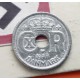 DINAMARCA 10 ORE 1944 NGJ Corona del Rey CHRISTIAN X KM.822.2A MONEDA DE ZINC OCUPACION NAZI III REICH WWII Denmark