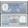 SURINAME 5 GULDEN 1982 CUADRO A LA LIBERTAD y PALACIO Pick 125 BILLETE SC Surinam UNC BANKNOTE