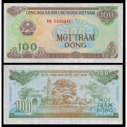VIETNAM 100 DONG 1991 ESCUDO y TORRE DE TEMPLO Pick 105 BILLETE SC South Viet-Nam UNC BANKNOTE