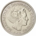 DINAMARCA 1 KRONE 1980 BB REINA MARGARITA II KM.862.2 MONEDA DE NICKEL SC- Denmark 1 Corona