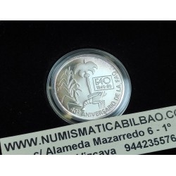 @PROOF - ESTUCHE - Tirada 500 uds@ CUBA 5 PESOS 1985 LANGOSTA y PALMERA 40 ANIVERSARIO DE LA FAO KM.146 MONEDA DE PLATA