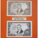 . 2 Billetes en 2 COLORES x ESPAÑA 100 PESETAS 1953 JULIO ROMERO DE TORRES Marrón Claro + Marrón Oscuro Pick 145 MBC++ Spain