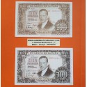 . 2 Billetes en 2 COLORES x ESPAÑA 100 PESETAS 1953 JULIO ROMERO DE TORRES Marrón Claro + Marrón Oscuro Pick 145 MBC++ Spain
