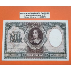 . @RARO TAN BONITO@ ESPAÑA 1000 PESETAS 1940 BARTOLOME MURILLO Serie A 2494383 Pick 120 BILLETE NO RESTAURADO Spain banknote