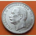 . GRAN DUCADO DE BADEN Alemania 3 MARCOS 1914 G FRIEDRICH II KM.280 MONEDA DE PLATA EBC Germany Deutsches Reich DREI MARK