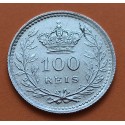 PORTUGAL 100 REIS 1910 REY EMANUEL II KM.548 MONEDA DE PLATA MBC Reino de Algarve SILVER COIN R/2