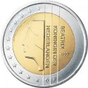 HOLANDA 2 EUROS 2001 REINA BEATRIZ MONEDA BIMETALICA NO CONMEMORATIVA SC The Netherlands 2€ coin