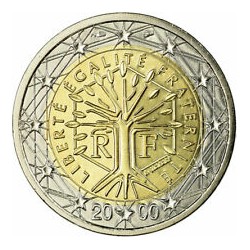 FRANCIA 2 EUROS 2001 ARBOL ALEGORICO DE LA VIDA MONEDA BIMETALICA SC 3º AÑO DE EMISION France 2€ coin