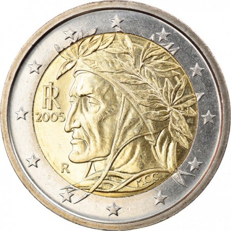 ITALIA 2 EUROS 2007 BUSTO DE DANTE @PROCEDE DE CARTERA@ MONEDA BIMETALICA SC Italy 2€