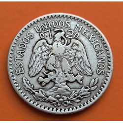 MEXICO 50 CENTAVOS 1919 AGUILA 1º AÑO DE FABRICACIÓN KM.447 MONEDA DE PLATA MBC Mejico silver coin