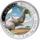 . @1 ONZA 2023 + COLORES@ SOMALIA 100 SHILLINGS 2023 ELEFANTE AFRICANO MONEDA DE PLATA Oz cápsula silver FARBE COLOURED