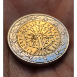 FRANCIA 2 EUROS 2019 ARBOL DE LA VIDA @TIPO NORMAL DE CIRCULACION@ MONEDA BIMETALICA SC France 2€ coin