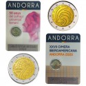 .2 monedas x ANDORRA 2 EUROS 2020 @RARAS y AGOTADAS@ SUFRAGIO FEMENINO y CUMBRE IBEROAMERICANA SC CONMEMORATIVAS