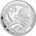 . 1 aacoin BARBADOS 1 DOLAR 2023 PULPO MONEDA DE PLATA cápsula ONZA Oz 7.000 uds CARIBBEAN OCTOPUSS