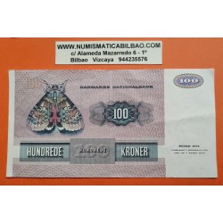 @PVP NUEVO 100€@ DINAMARCA 100 KRONER 1972 MARIPOSA Pick 51 BILLETE CIRCULADO @RARO@ Denmark