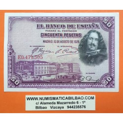1 Billete NUEVO con DEFECTOS x ESPAÑA 50 PESETAS 1928 VELAZQUEZ Serie E Pick 75 Spain banknote AUNC