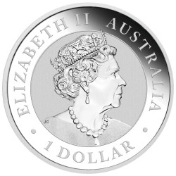 . 1 aacoin @ÚLTIMA MONEDA con ISABEL II@ AUSTRALIA 1 DOLAR 2023 KOOKABURRA PAJARO PLATA PURA 9999 silver ONZA Oz