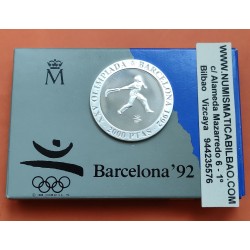 ESPAÑA 2000 PESETAS 1990 CESTA PUNTA 2ª SERIE OLIMPIADA DE BARCELONA 1992 MONEDA DE PLATA FDC ESTUCHE FNMT @PEGATINA@