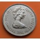 GUERNSEY 25 PENIQUES 1977 JUBILEO DE ISABEL II KM.31 MONEDA DE NICKEL SC Imperfecciones UK Colony 25 Pence Silver Jubilee