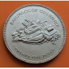 GUERNSEY 25 PENIQUES 1977 JUBILEO DE ISABEL II KM.31 MONEDA DE NICKEL SC Imperfecciones UK Colony 25 Pence Silver Jubilee