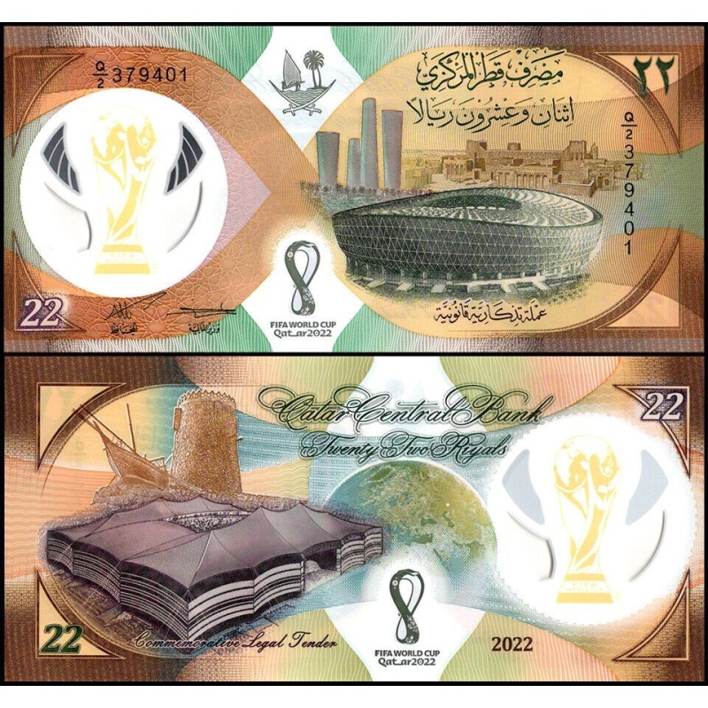 . @AGOTADO - MUNDIAL DE FUTBOL BILLETE FINAL@ QATAR 22 RIYALS 2022 FIFA WORLD CUP Pick 39 SC Emirate of