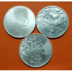 6 monedas x PORTUGAL 8 EUROS 2003 + 2004 EUROCOPA DE FUTBOL 2004 PLATA SC- Euro silver coins