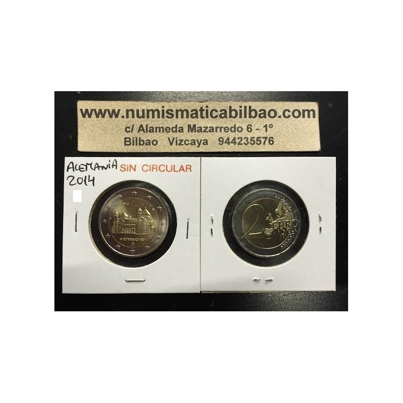 ALEMANIA 2 EUROS 2014 IGLESIA DE SAN MIGUEL EN SAJONIA SC MONEDA CONMEMORATIVA Germany BRD