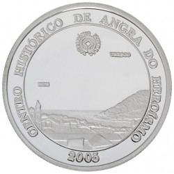 PORTUGAL 5 EUROS 2005 ANGRA DO HEROISMO CENTRO HISTORICO Serie UNESCO MONEDA DE PLATA SC SILVER