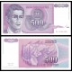 YUGOSLAVIA 500 DINARA 1992 NIÑO y PAISAJE MONTAÑOSO COLOR MORADO Pick 113 BILLETE SC 500 Dinar UNC BANKNOTE