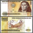 PERU 500 INTIS 1987 TUPAC AMARU y MONTAÑAS Pick 134B BILLETE SC UNC BANKNOTE